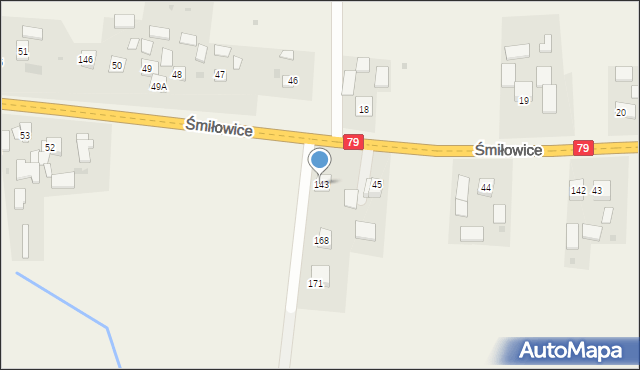 Śmiłowice, Śmiłowice, 143, mapa Śmiłowice