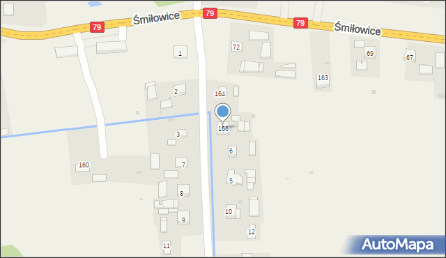 Śmiłowice, Śmiłowice, 166, mapa Śmiłowice
