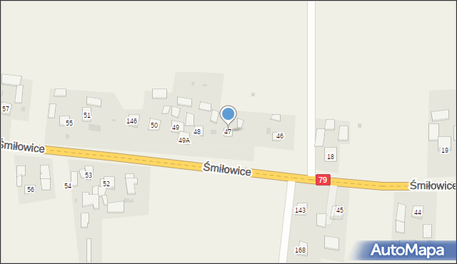 Śmiłowice, Śmiłowice, 47, mapa Śmiłowice