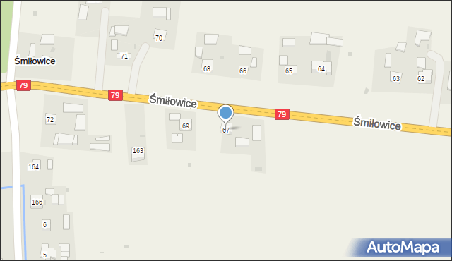 Śmiłowice, Śmiłowice, 67, mapa Śmiłowice