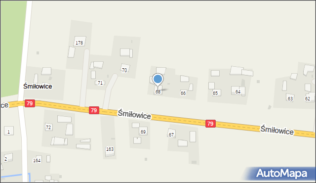 Śmiłowice, Śmiłowice, 68, mapa Śmiłowice