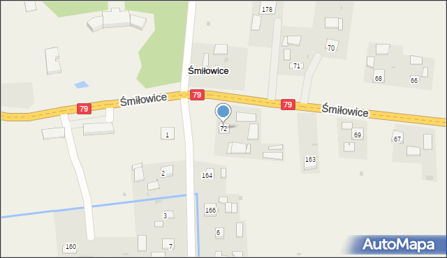 Śmiłowice, Śmiłowice, 72, mapa Śmiłowice