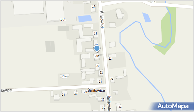 Śmiłowice, Śmiłowice, 20a, mapa Śmiłowice