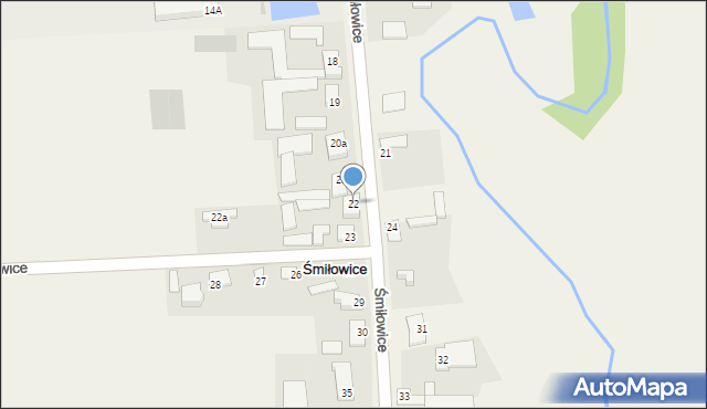 Śmiłowice, Śmiłowice, 22, mapa Śmiłowice