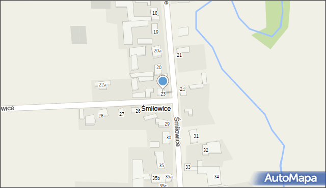 Śmiłowice, Śmiłowice, 23, mapa Śmiłowice