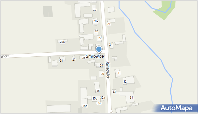 Śmiłowice, Śmiłowice, 25, mapa Śmiłowice