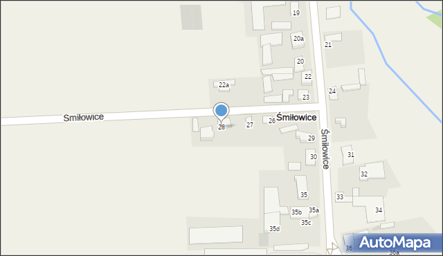Śmiłowice, Śmiłowice, 28, mapa Śmiłowice