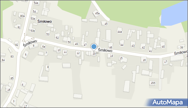 Śmiłowo, Śmiłowo, 13, mapa Śmiłowo