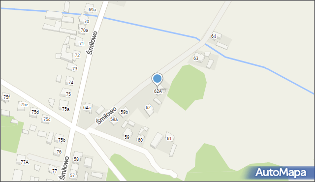 Śmiłowo, Śmiłowo, 62A, mapa Śmiłowo