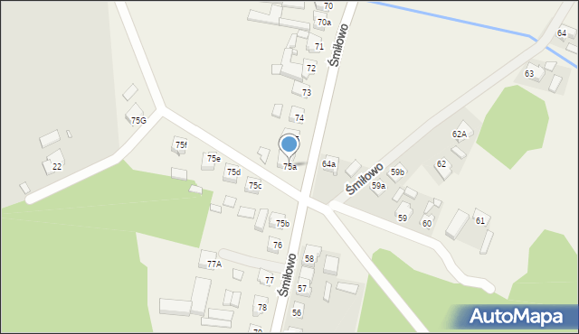 Śmiłowo, Śmiłowo, 75a, mapa Śmiłowo