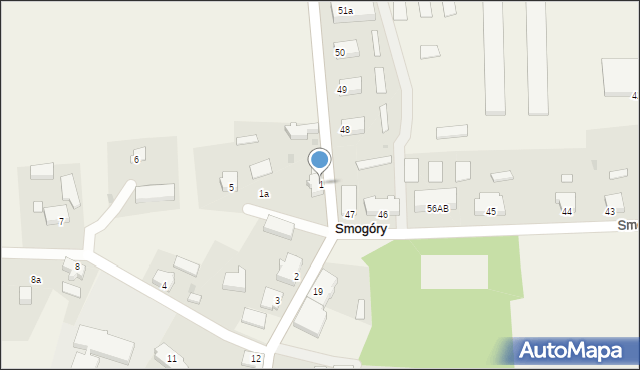 Smogóry, Smogóry, 1, mapa Smogóry