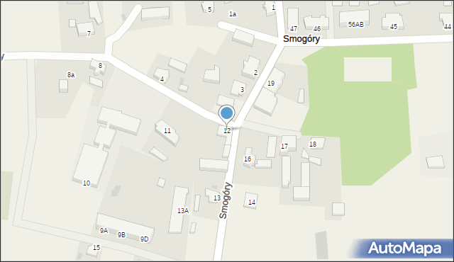 Smogóry, Smogóry, 12, mapa Smogóry