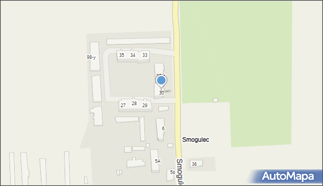 Smogulec, Smogulec, 30, mapa Smogulec