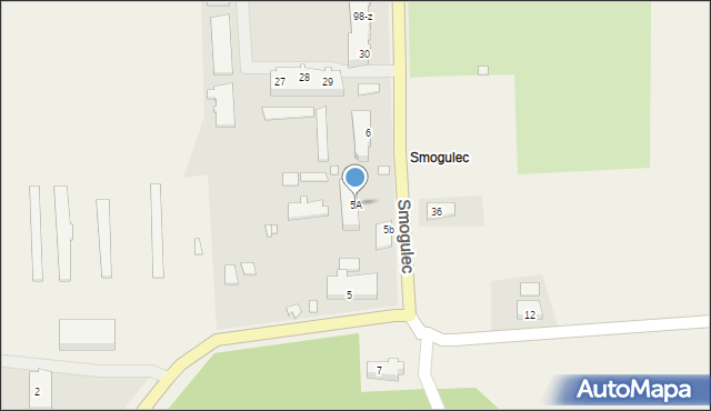 Smogulec, Smogulec, 5A, mapa Smogulec