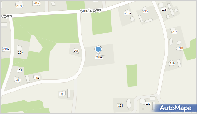 Smolarzyny, Smolarzyny, 206A, mapa Smolarzyny