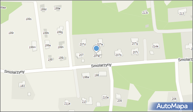 Smolarzyny, Smolarzyny, 207a, mapa Smolarzyny