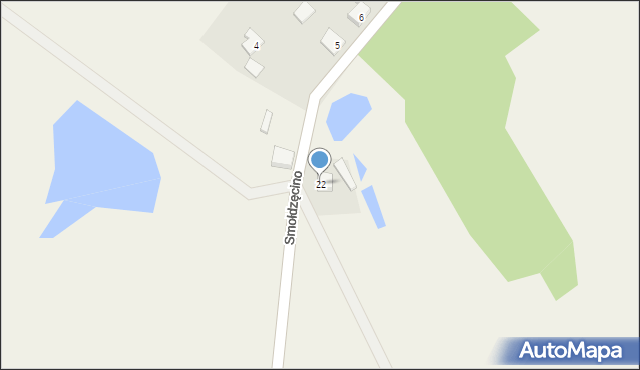 Smołdzęcino, Smołdzęcino, 22, mapa Smołdzęcino