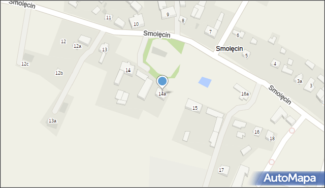 Smolęcin, Smolęcin, 14a, mapa Smolęcin