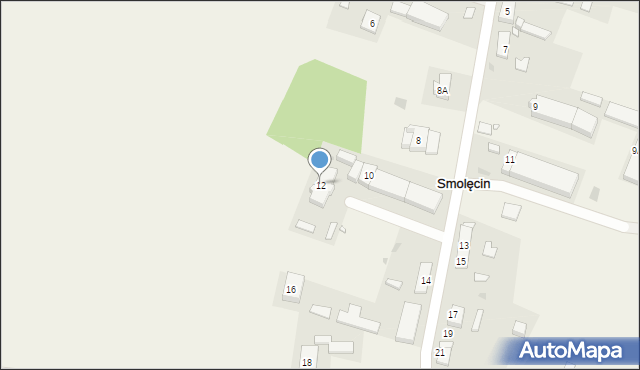 Smolęcin, Smolęcin, 12, mapa Smolęcin