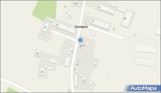 Smolęcin, Smolęcin, 15, mapa Smolęcin