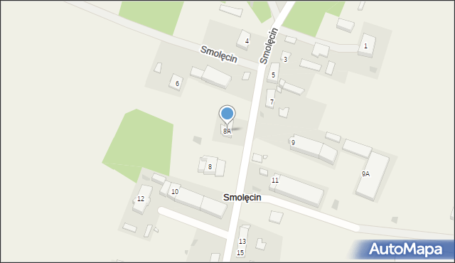 Smolęcin, Smolęcin, 8A, mapa Smolęcin