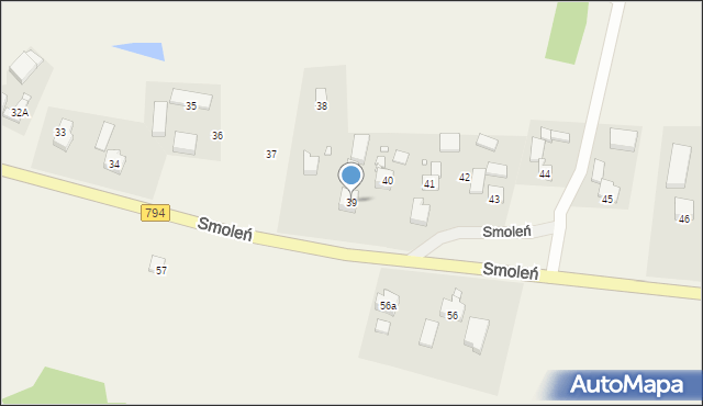 Smoleń, Smoleń, 39, mapa Smoleń