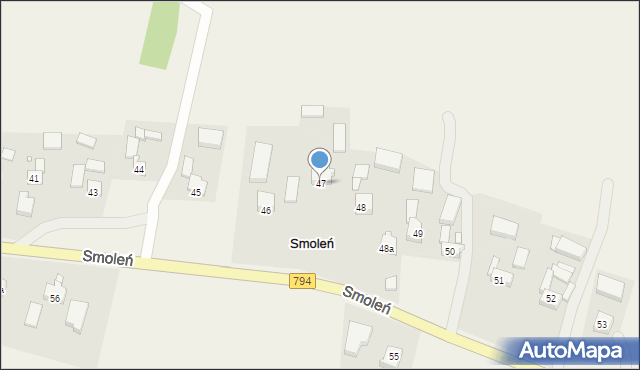 Smoleń, Smoleń, 47, mapa Smoleń