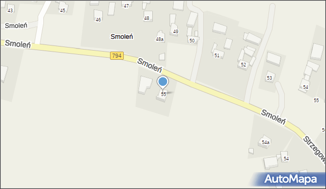 Smoleń, Smoleń, 55, mapa Smoleń