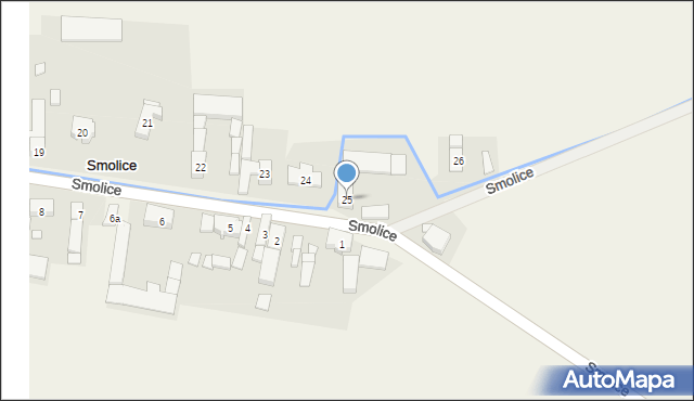 Smolice, Smolice, 25, mapa Smolice