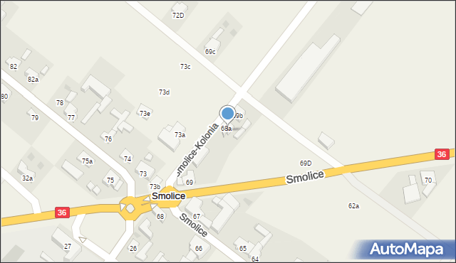 Smolice, Smolice, 69a, mapa Smolice