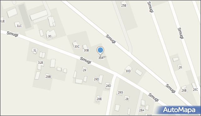 Smugi, Smugi, 30A, mapa Smugi