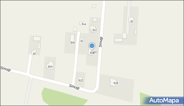 Smugi, Smugi, 81B, mapa Smugi