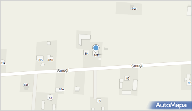 Smugi, Smugi, 86E, mapa Smugi