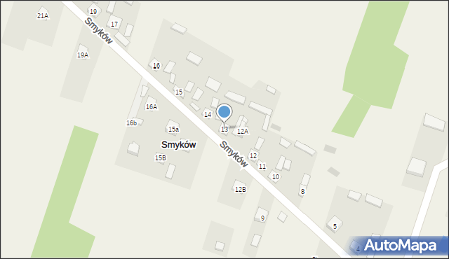 Smyków, Smyków, 13, mapa Smyków