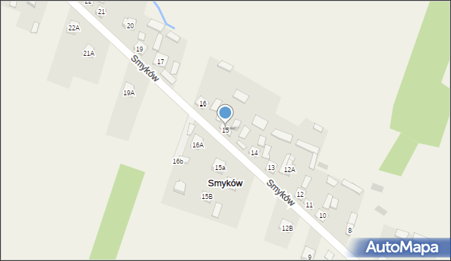 Smyków, Smyków, 15, mapa Smyków