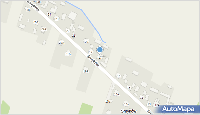 Smyków, Smyków, 17, mapa Smyków
