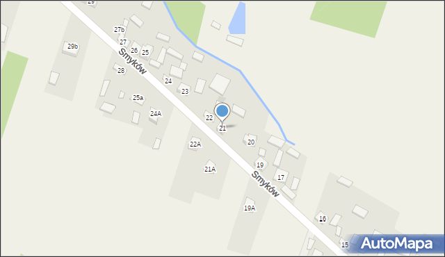 Smyków, Smyków, 21, mapa Smyków