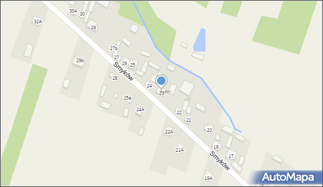 Smyków, Smyków, 23, mapa Smyków