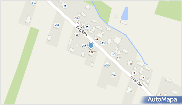 Smyków, Smyków, 24A, mapa Smyków