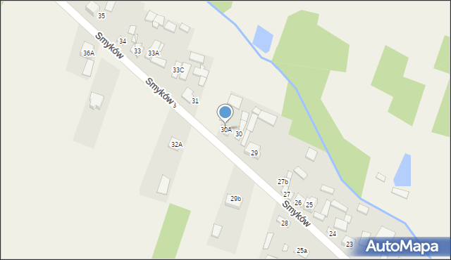 Smyków, Smyków, 30A, mapa Smyków