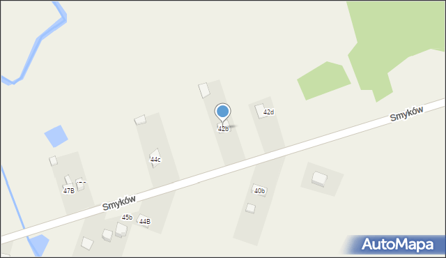 Smyków, Smyków, 42b, mapa Smyków