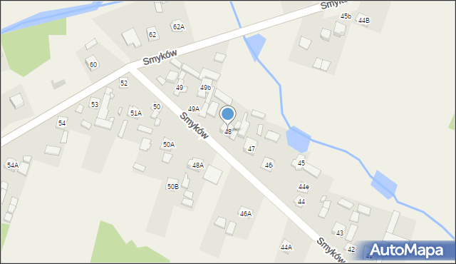 Smyków, Smyków, 48, mapa Smyków