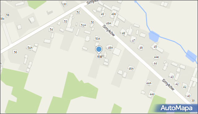 Smyków, Smyków, 50B, mapa Smyków