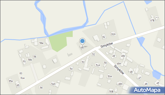 Smyków, Smyków, 60, mapa Smyków