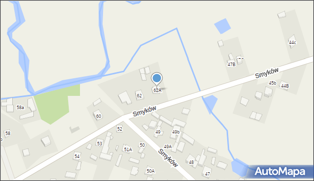 Smyków, Smyków, 62A, mapa Smyków