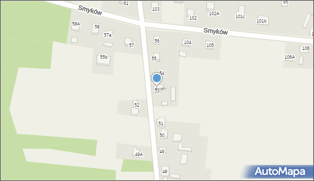 Smyków, Smyków, 53, mapa Smyków
