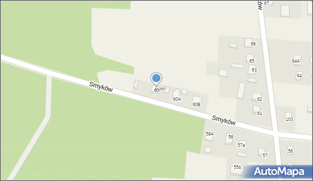 Smyków, Smyków, 60, mapa Smyków