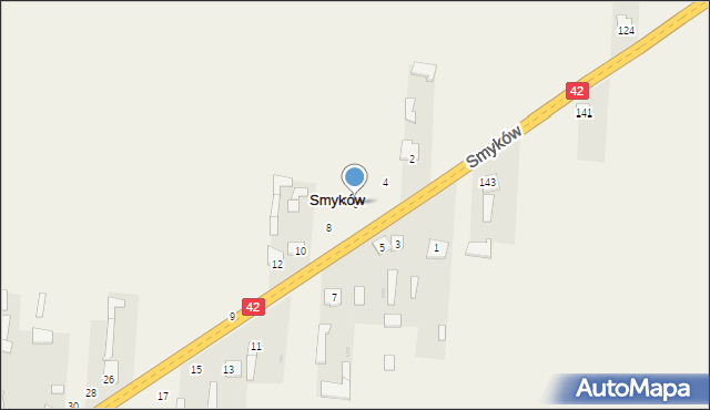 Smyków, Smyków, 6, mapa Smyków