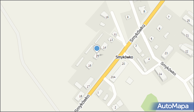 Smykówko, Smykówko, 15, mapa Smykówko
