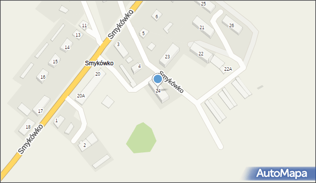 Smykówko, Smykówko, 24, mapa Smykówko